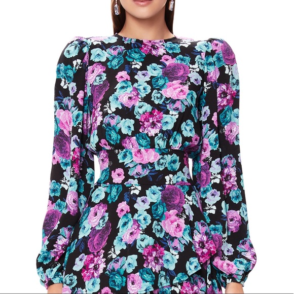 NWT AFRM Parker Ruffle Back Cutout Floral Dress - Picture 3 of 7
